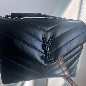 Saint Laurent Small Loulou Calfskin Leather, Black Hardware Flap Bag